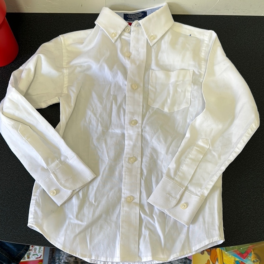 Classic White Kids' Button-Up Shirt